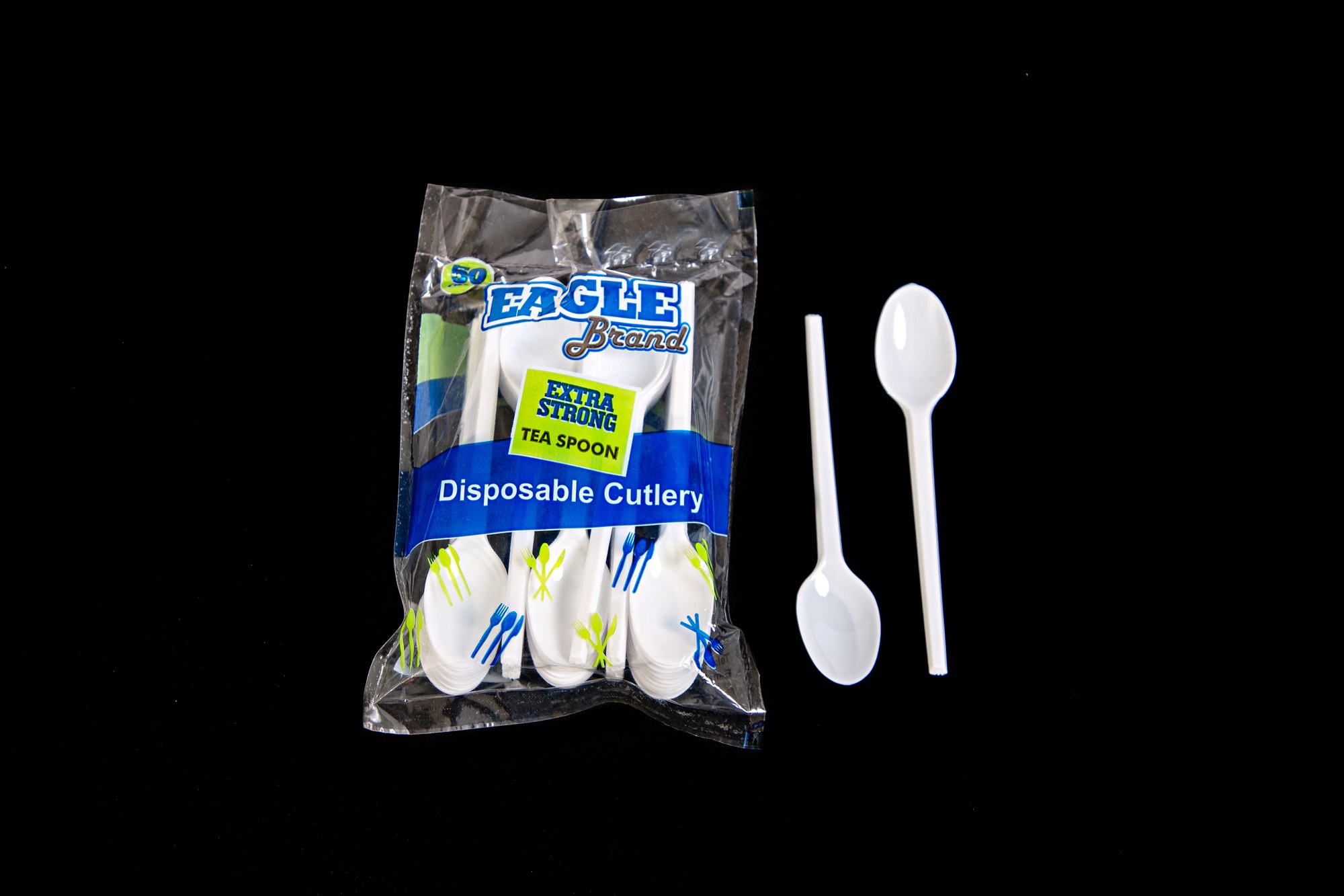 Eagle Teaspoon — small disposable white spoon for tea, coffee and dessert