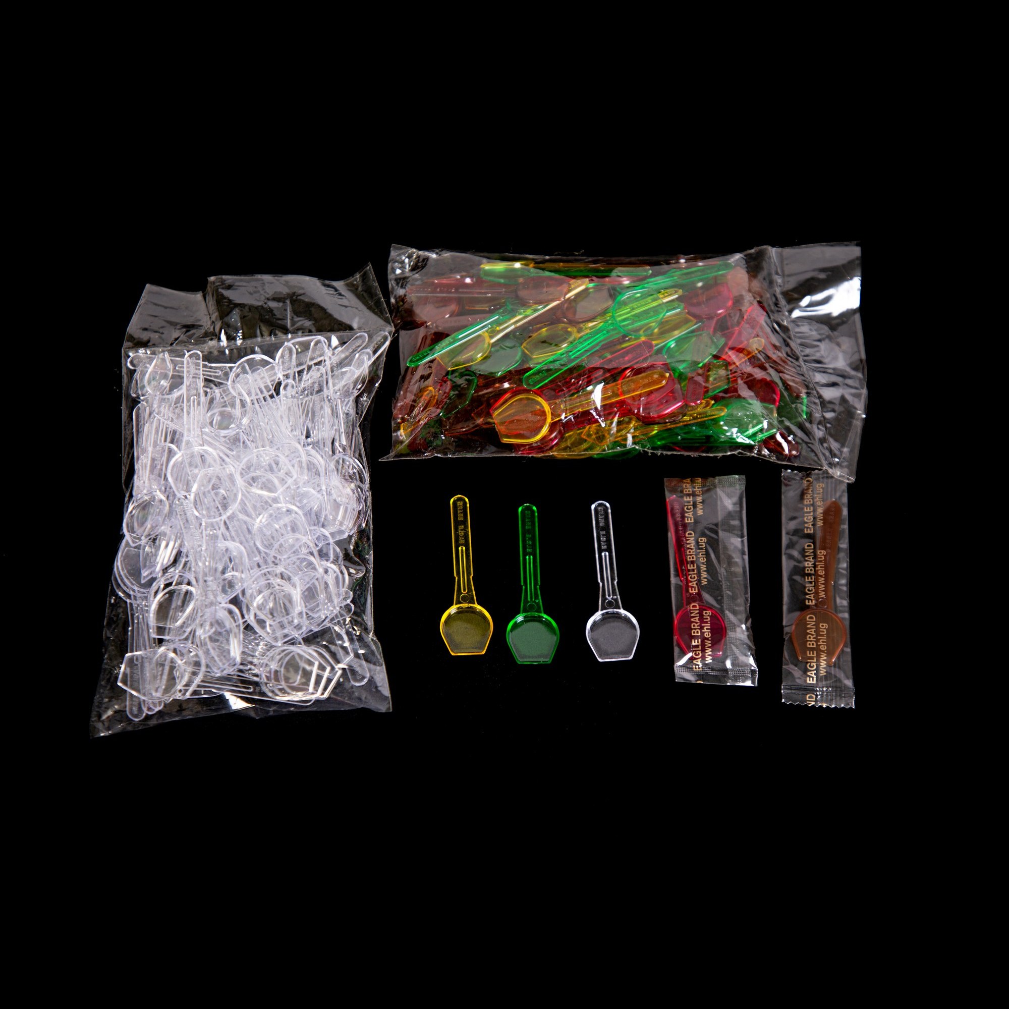 Eagle Ice Cream Spoon — small disposable spoons for ice cream and desserts, in assorted colours and clear